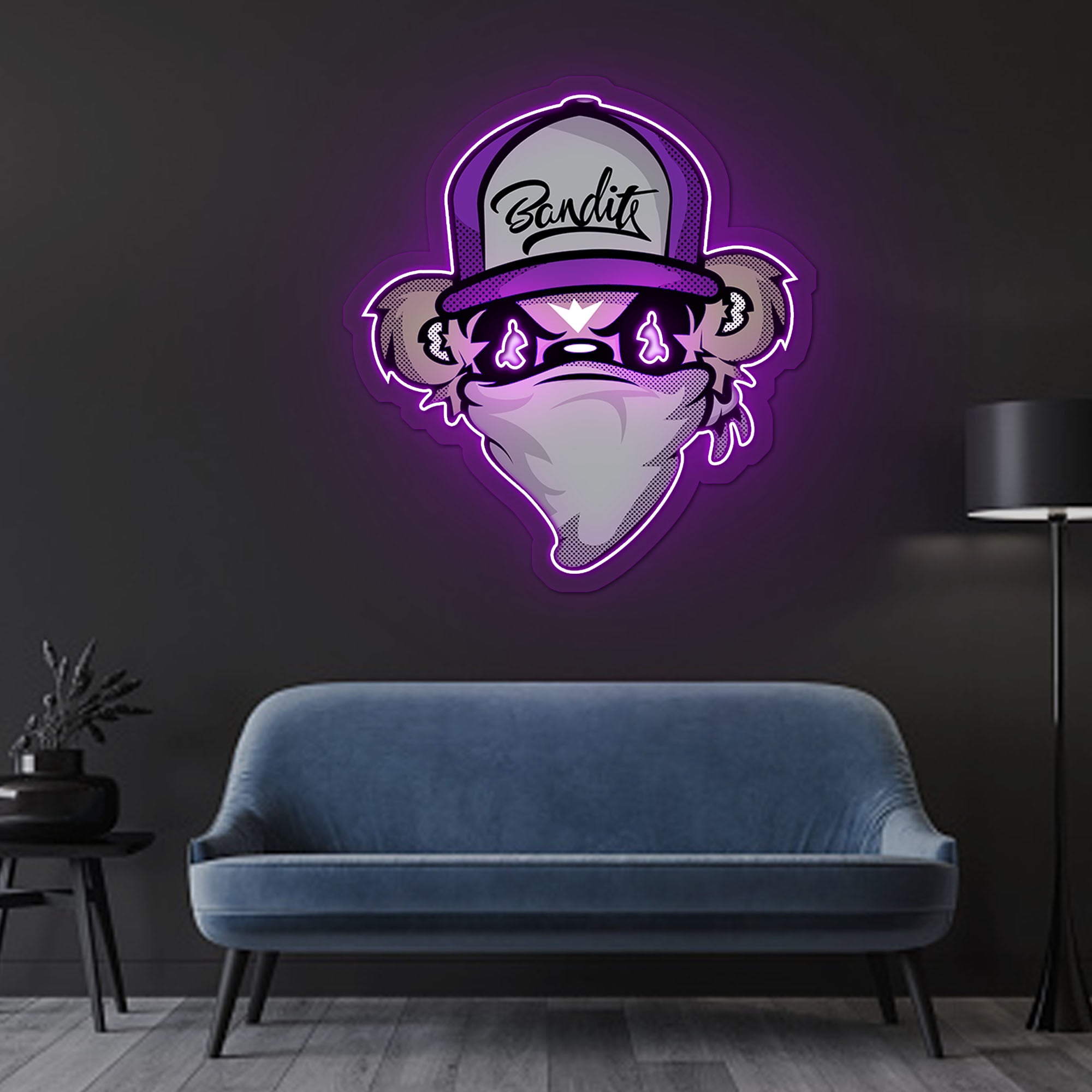 Purple Riddler Logo Riddler Drawing Purple Neon Sign | Breakthrough And Unique