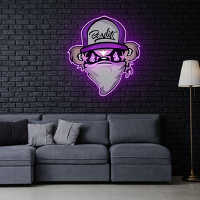Riddler Drawing Purple Neon Sign x Acrylic Artwork