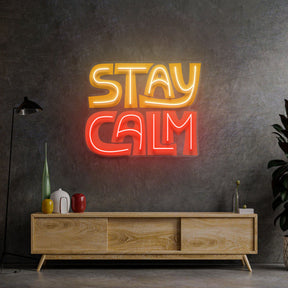 Stay Calm LED Neon Sign Light Pop Art