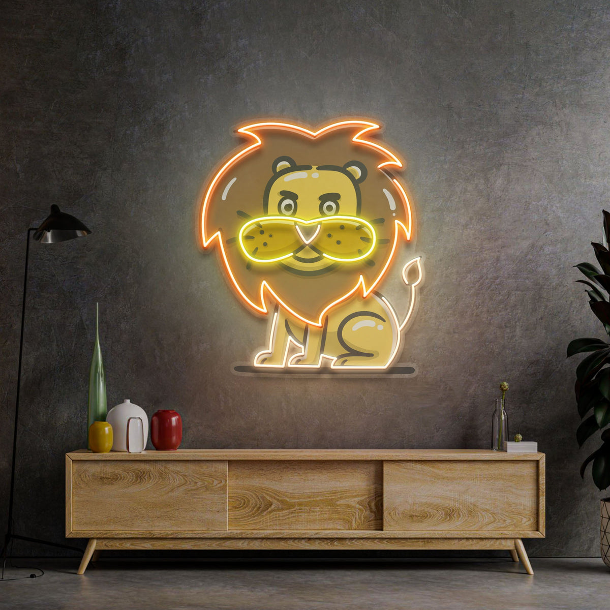 Stupid Lion LED Neon Sign Light Pop Art