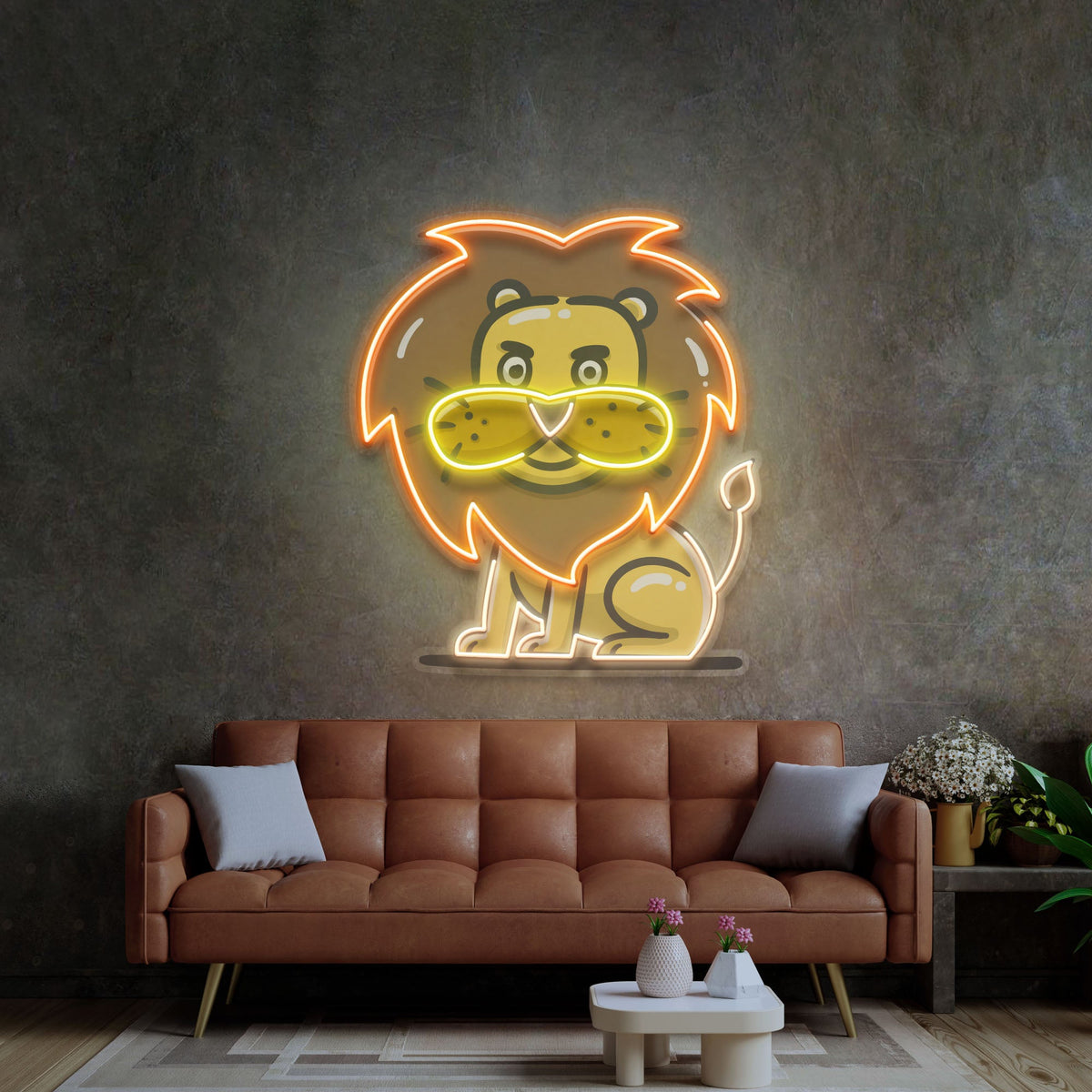 Stupid Lion LED Neon Sign Light Pop Art