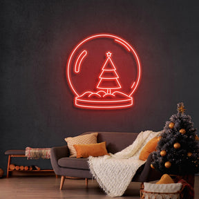 Christmas Snowglobe Neon Sign