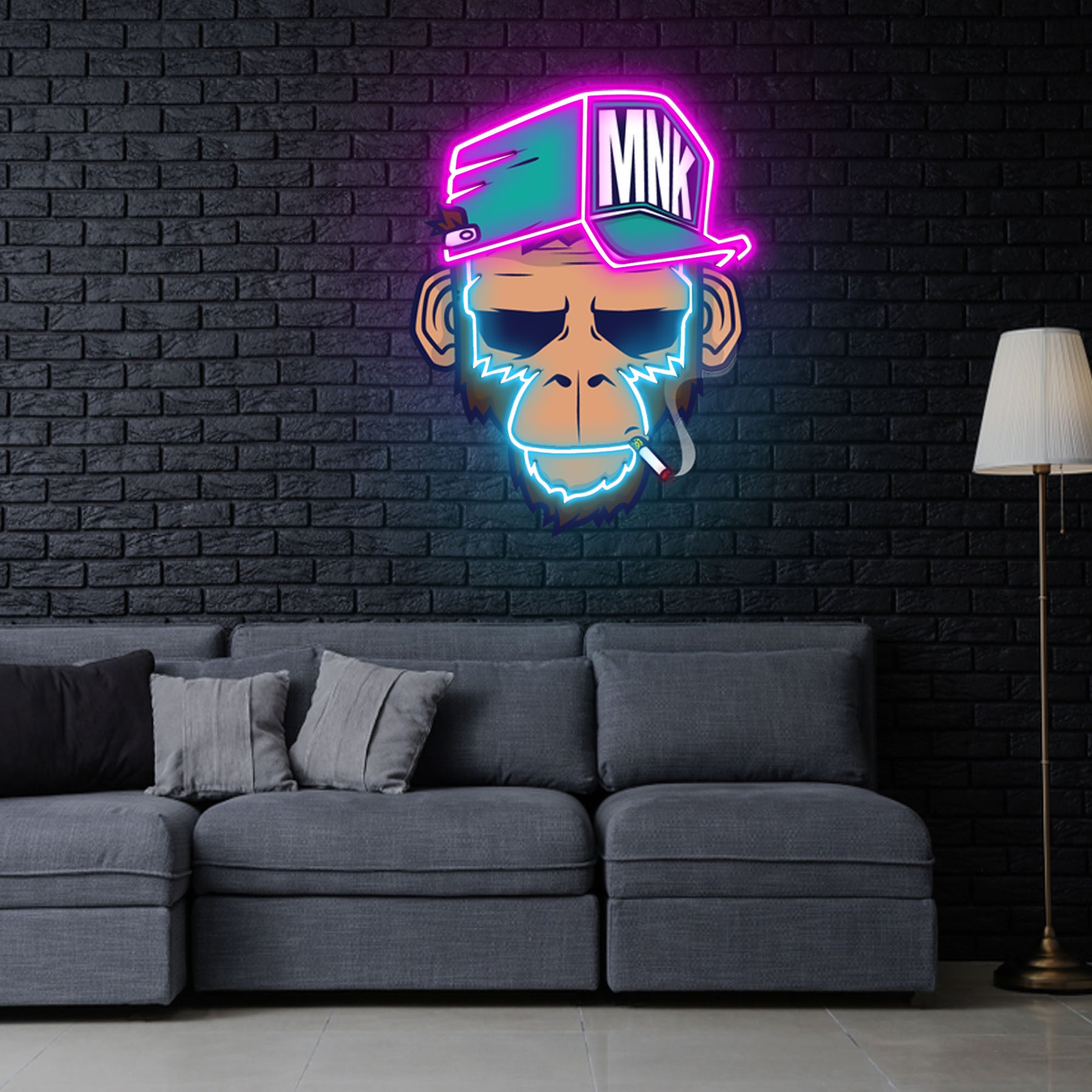 Spoiled Monkey Neon Sign x Acrylic Artwork