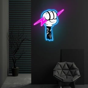 Thunder Fight Neon Sign x Acrylic Artwork
