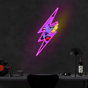 Thunder Girl Neon Sign x Acrylic Artwork