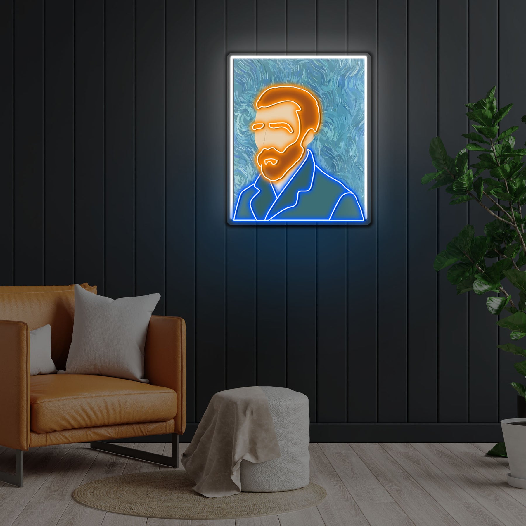 Van Gogh Graphics Power Neon x Acrylic Artwork