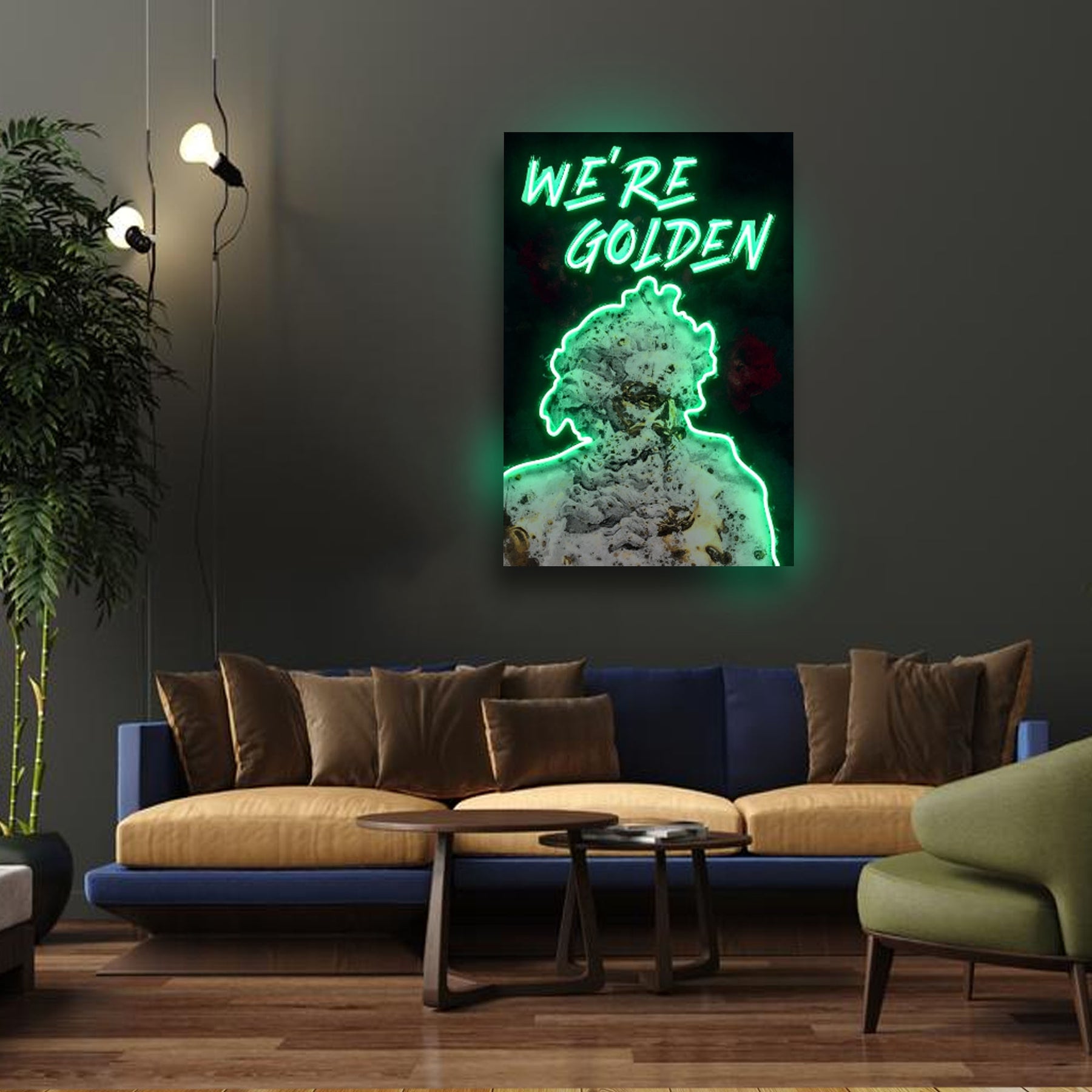 "We're Golden" Neon x Acrylic Artwork