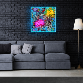 "Bam Pop"" Neon x Acrylic Artwork