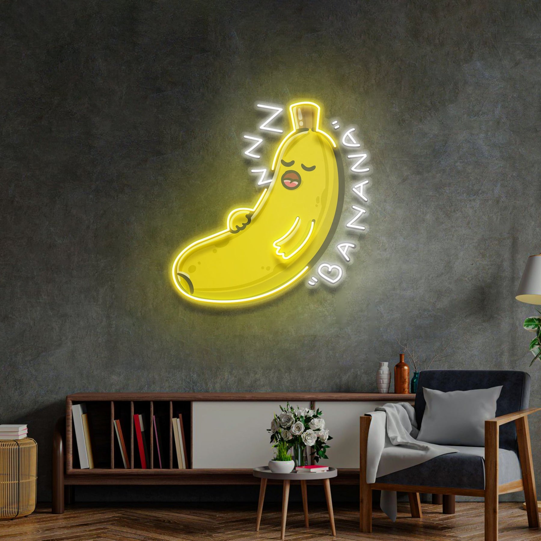 Banana Sleep LED Neon Sign Light Pop Art