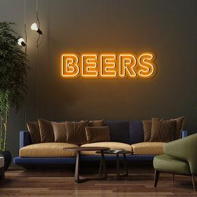 Beers neon sign