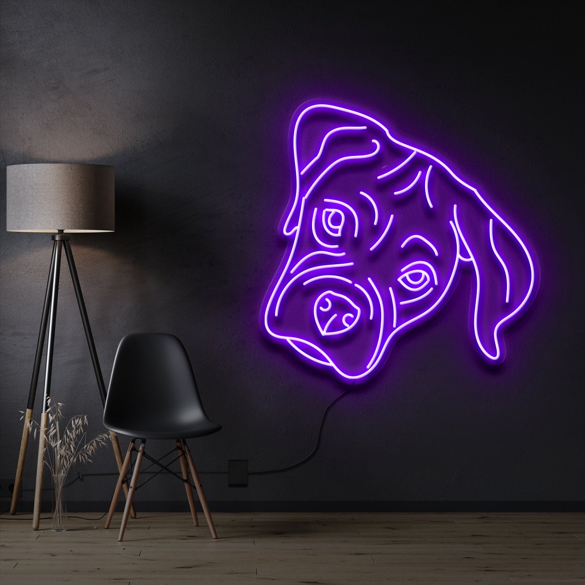 "Boxer Puppy" Neon Sign