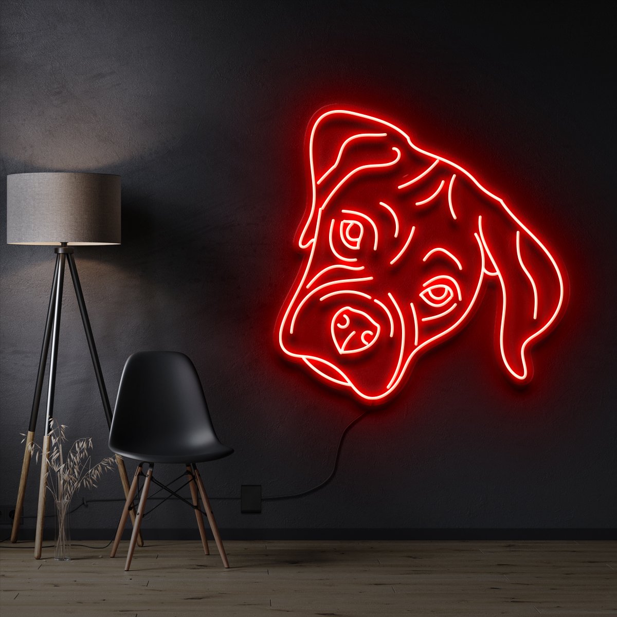 "Boxer Puppy" Neon Sign