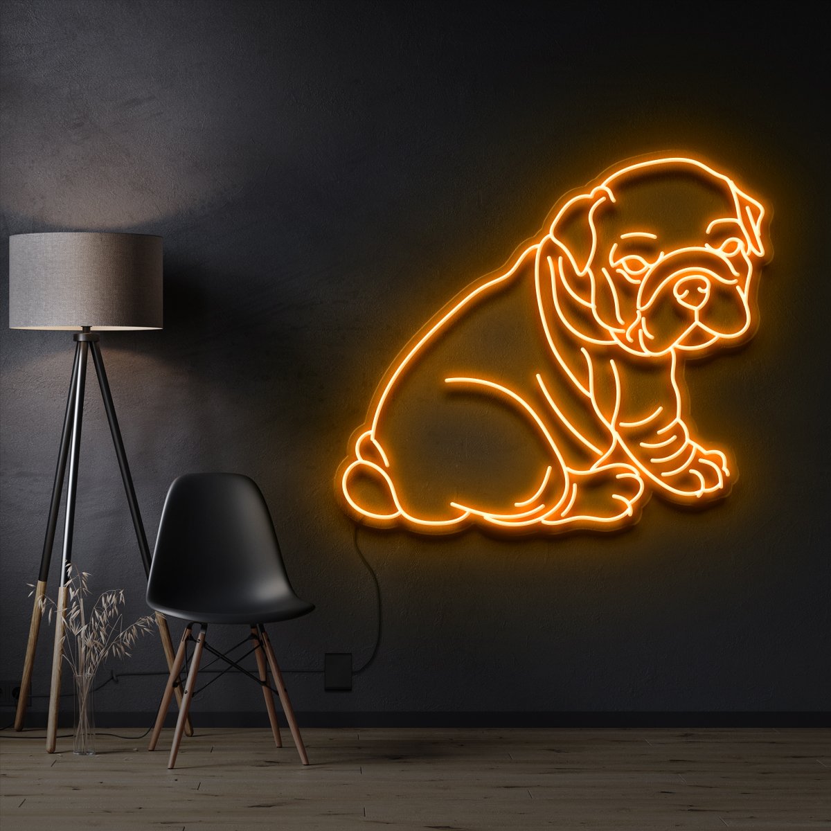 "Bulldog Puppy" Neon Sign