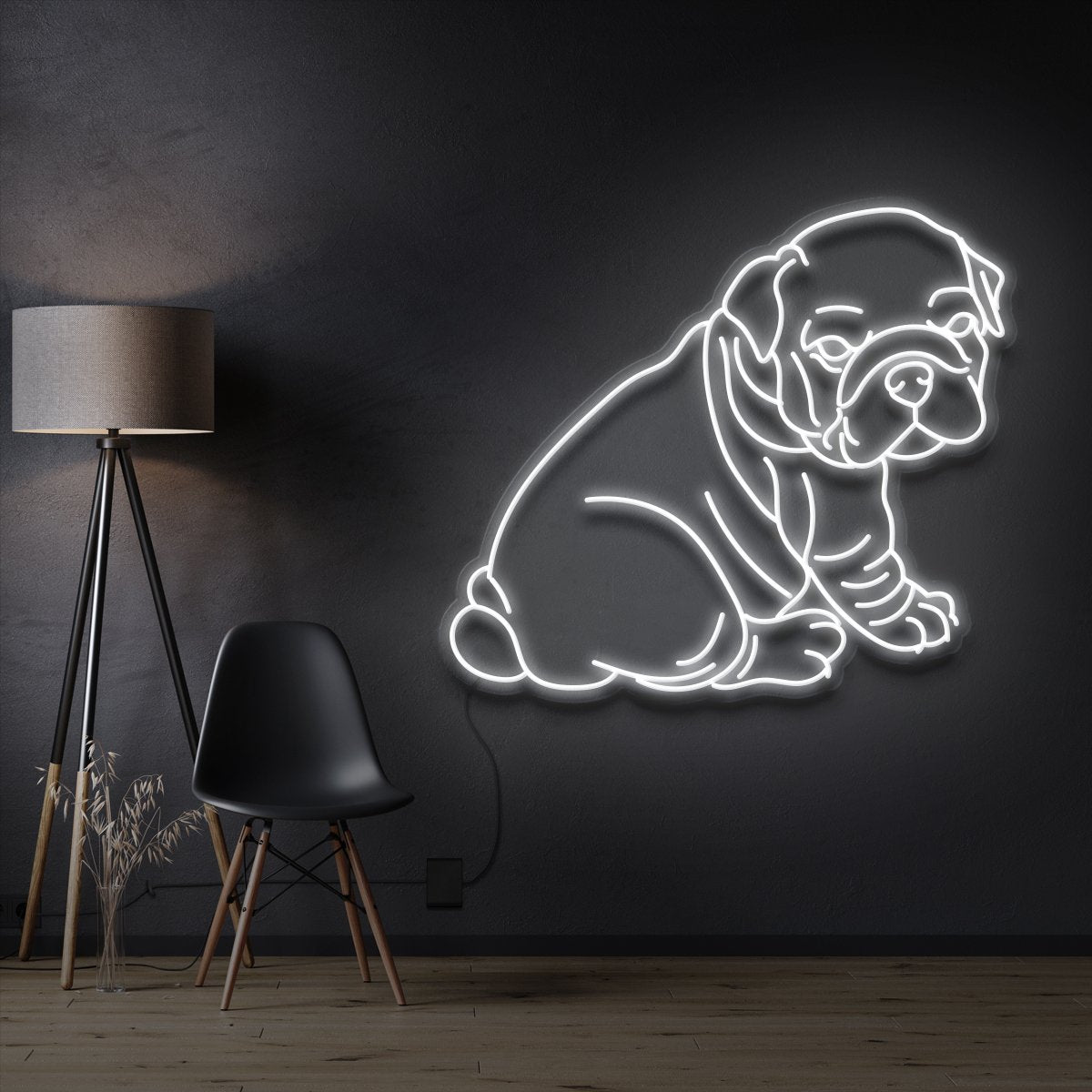 "Bulldog Puppy" Neon Sign