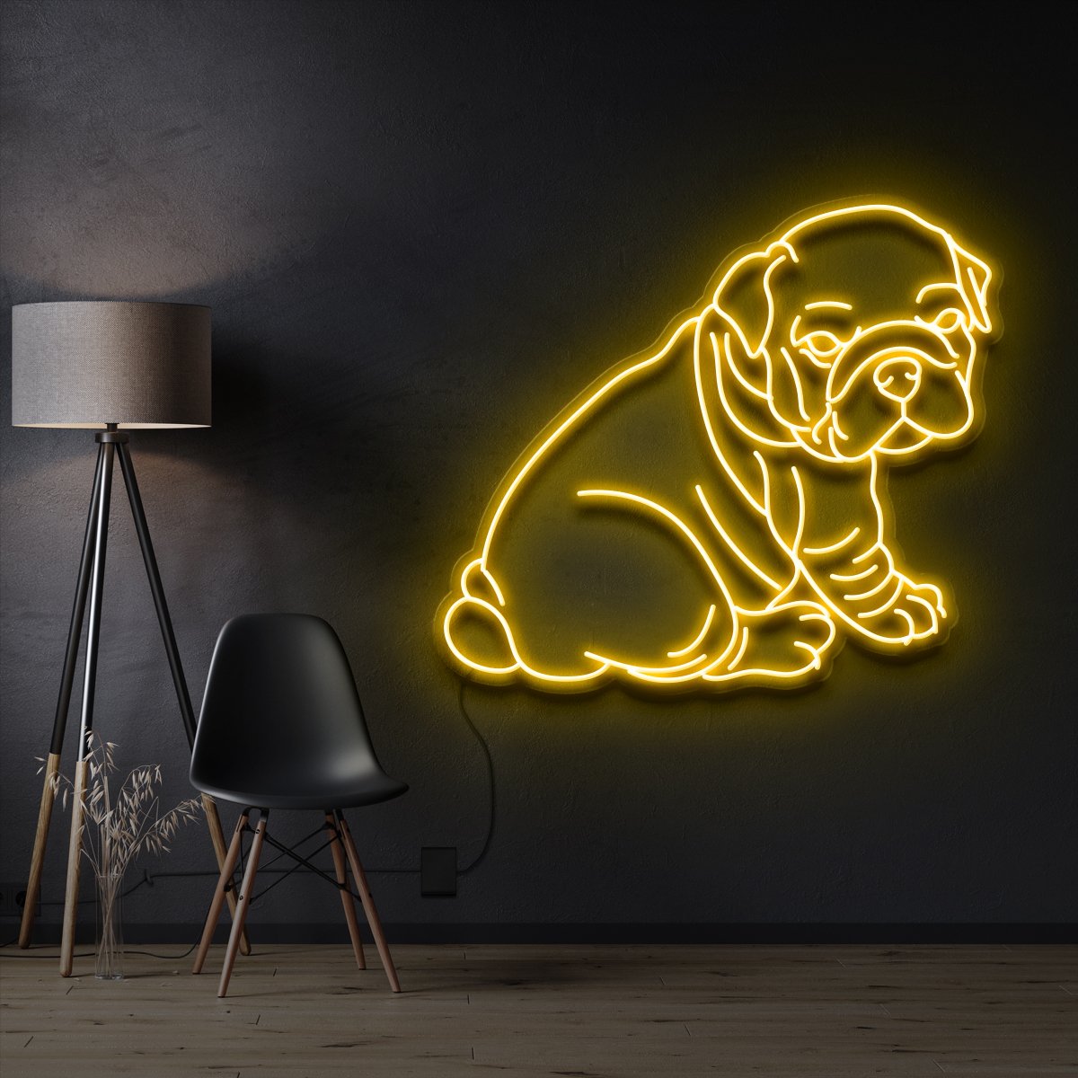 "Bulldog Puppy" Neon Sign