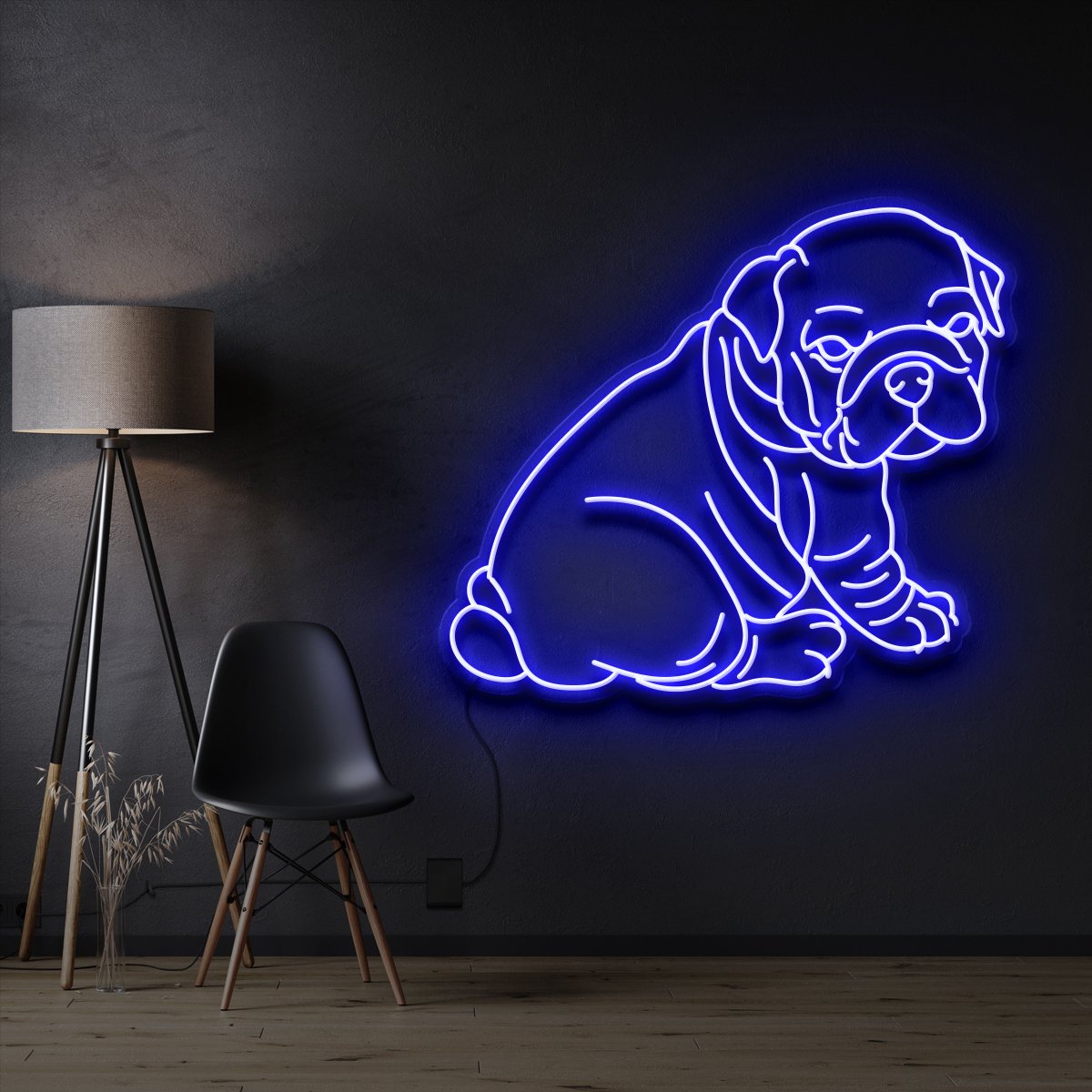 "Bulldog Puppy" Neon Sign