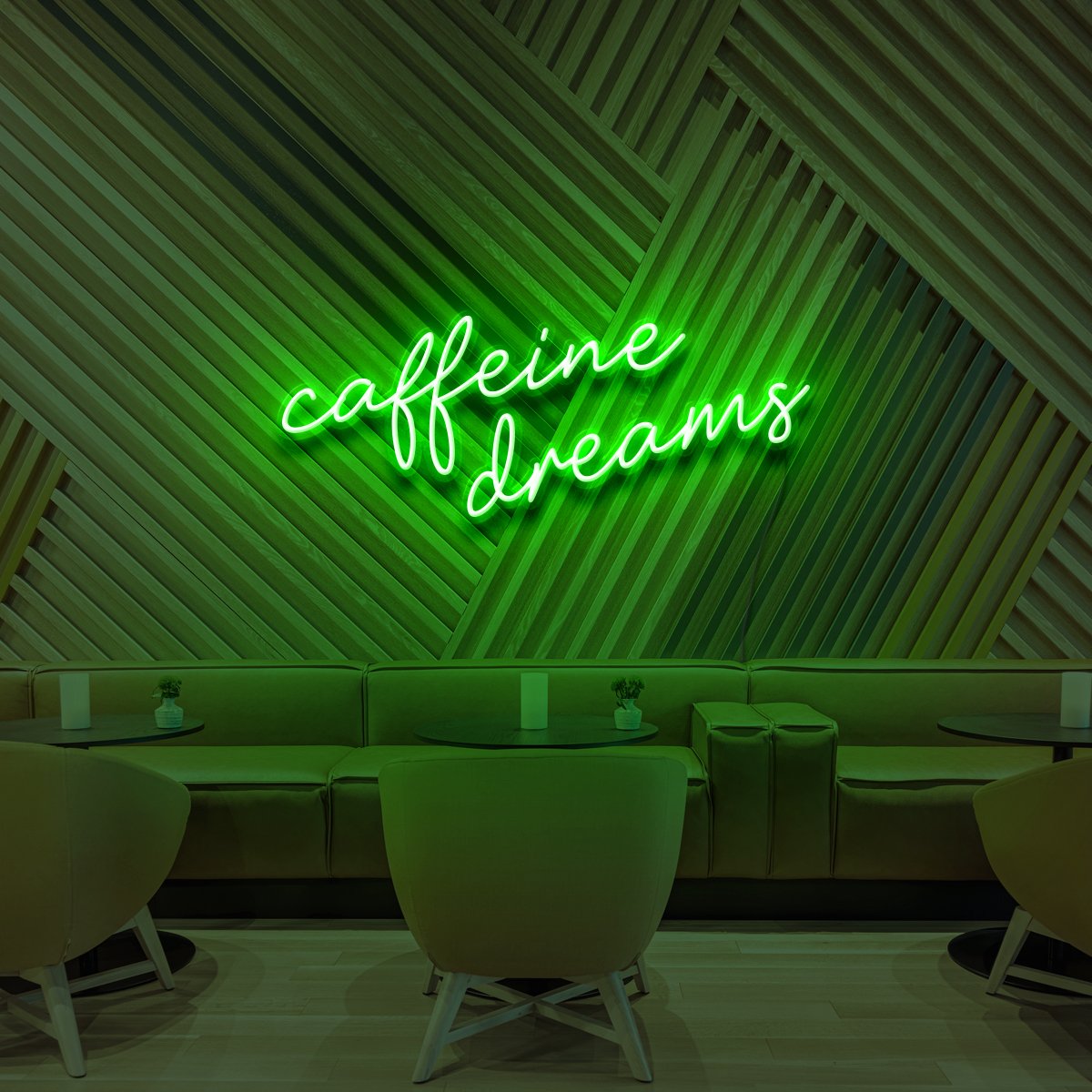 "Caffeine Dreams" Neon Sign for Cafés