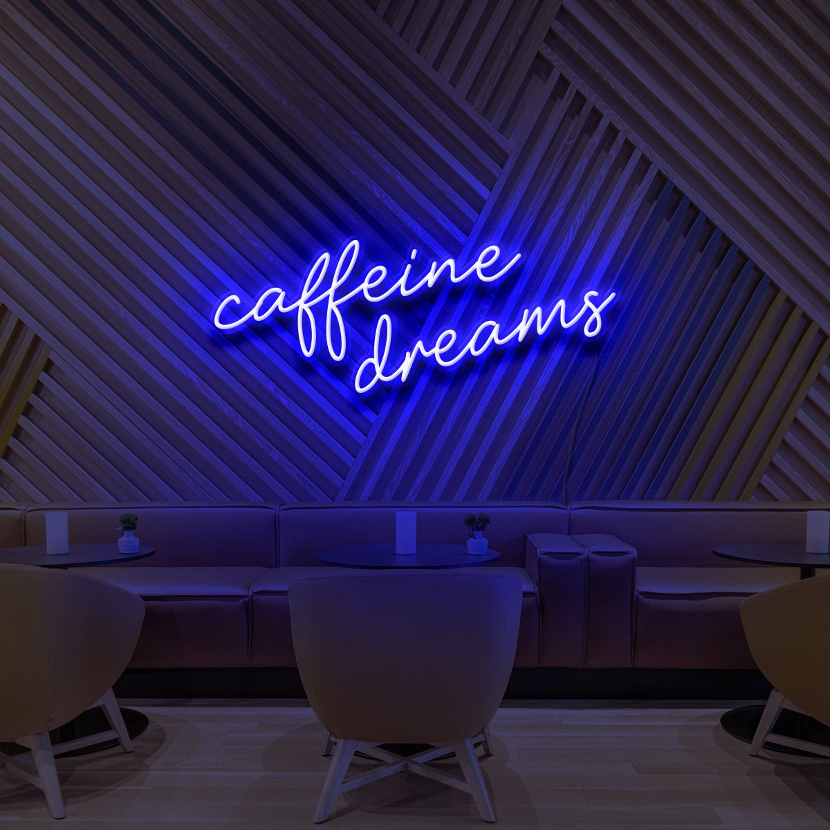 "Caffeine Dreams" Neon Sign for Cafés
