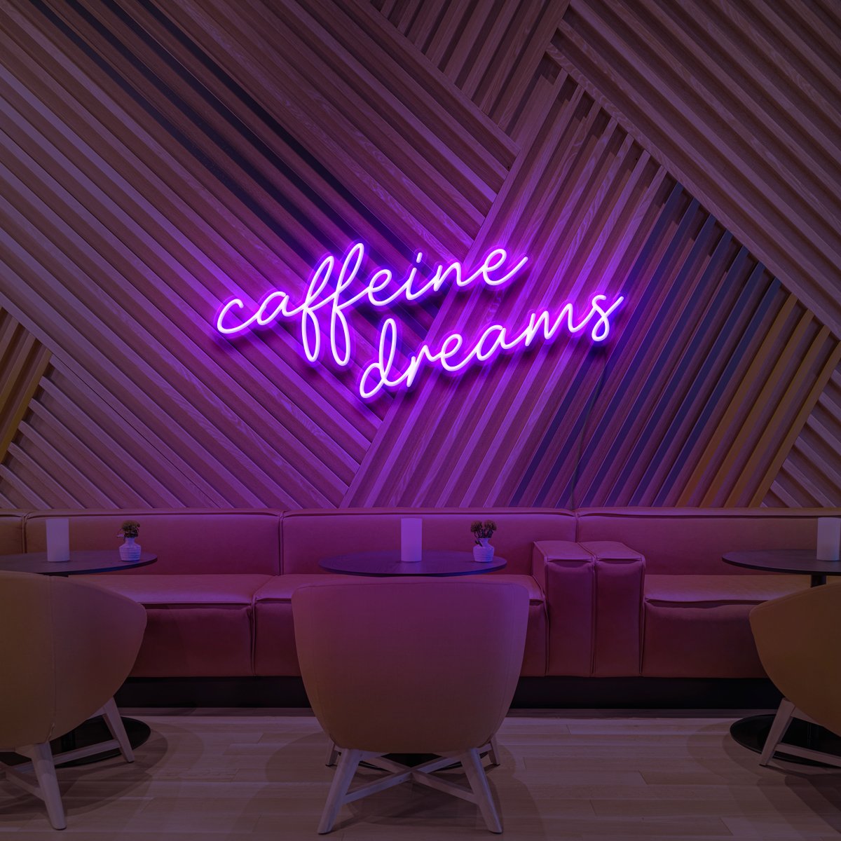 "Caffeine Dreams" Neon Sign for Cafés