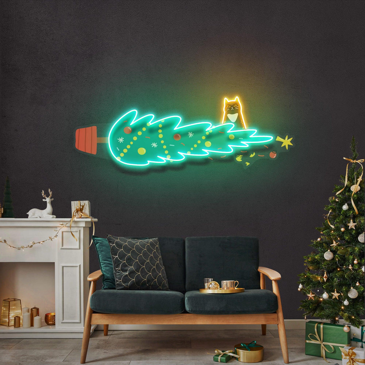 Cat-proof Christmas Tree Neon Sign