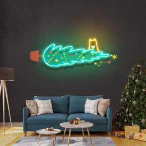 Cat-proof Christmas Tree Neon Sign