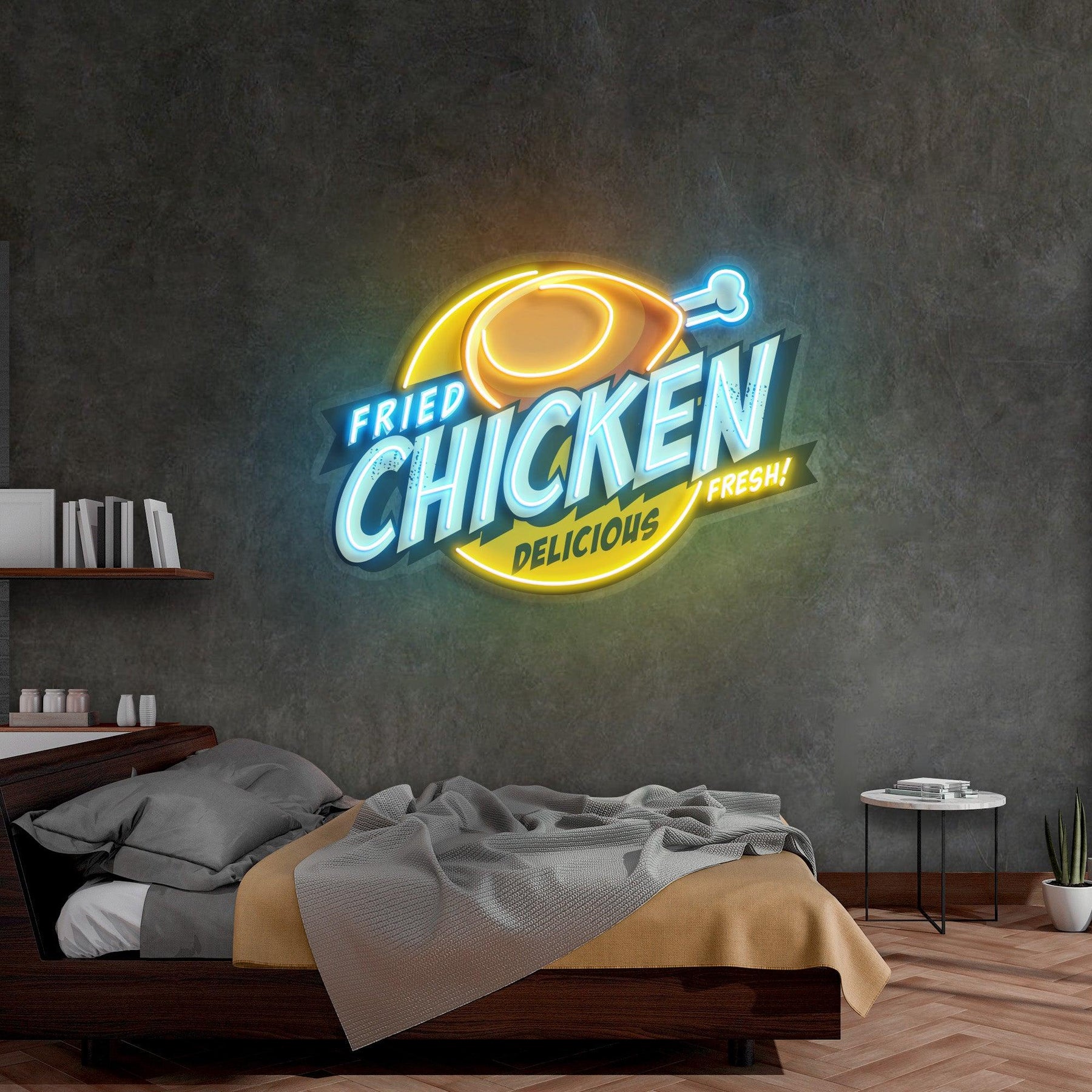 Fried Chicken Led Neon Acrylic Artwork