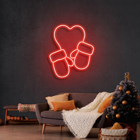 Christmas Gloves Neon Sign