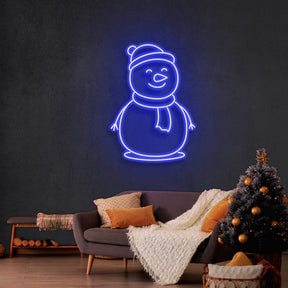 Christmas Snowman Neon Sign