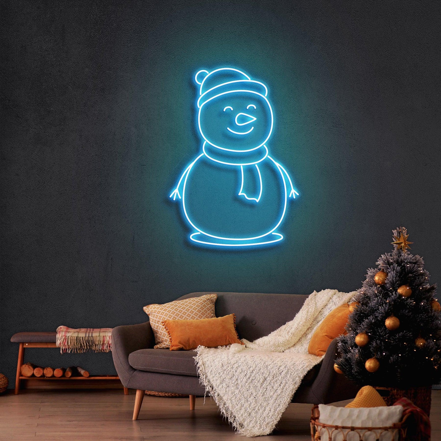 Christmas Snowman Neon Sign