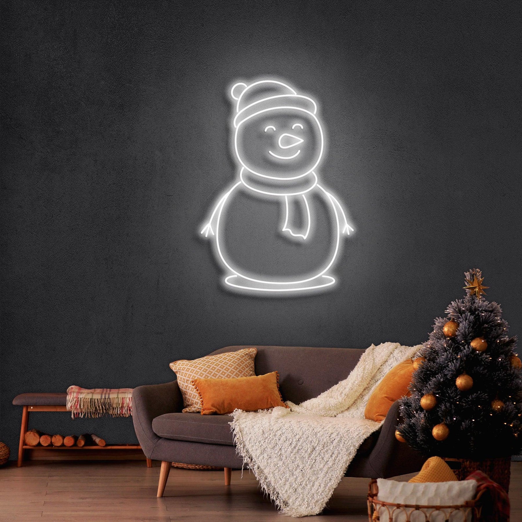 Christmas Snowman Neon Sign