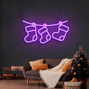 Christmas Socks Neon Sign