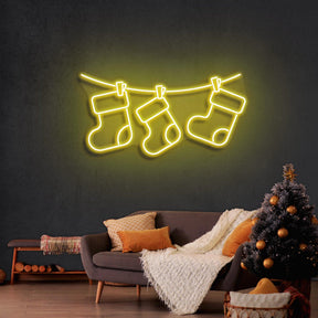 Christmas Socks Neon Sign