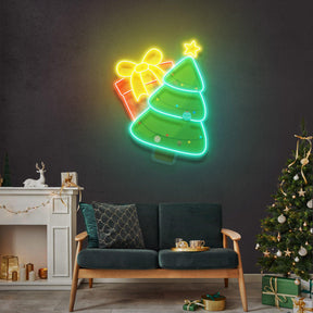 Christmas Tree Gift LED Neon Acrylic Artwork