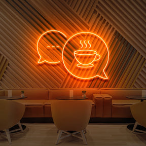 "Coffee Chats" Neon Sign for Cafés