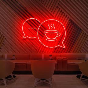 "Coffee Chats" Neon Sign for Cafés