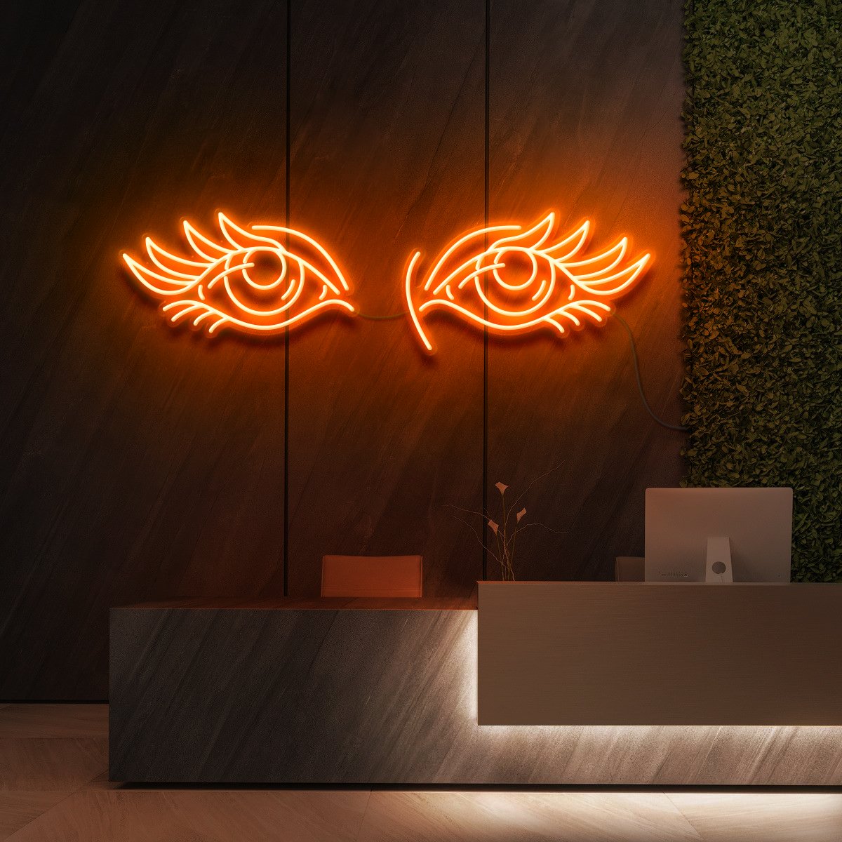 "Eyes & Lashes" Neon Sign for Beauty & Cosmetic Studios