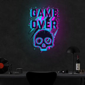 Game Over B&P Neon Sign x Acrylic Artwork