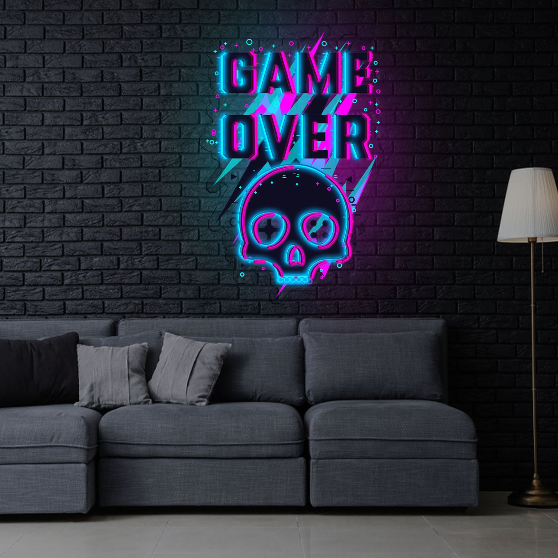 Game Over B&P Neon Sign x Acrylic Artwork