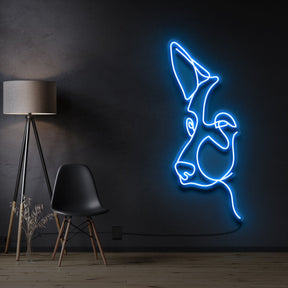 "German Shepherd Line Art" Neon Sign