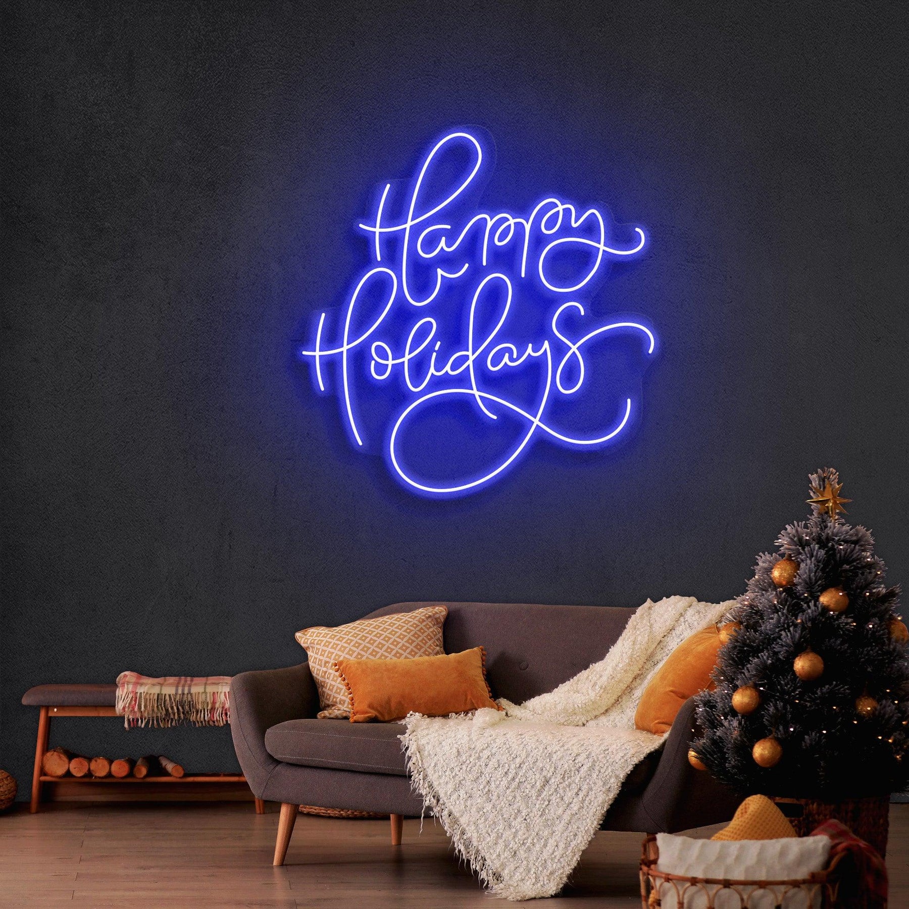 Happy Holidays Christmas Neon Sign