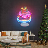 House On Cake Christmas Neon Sign