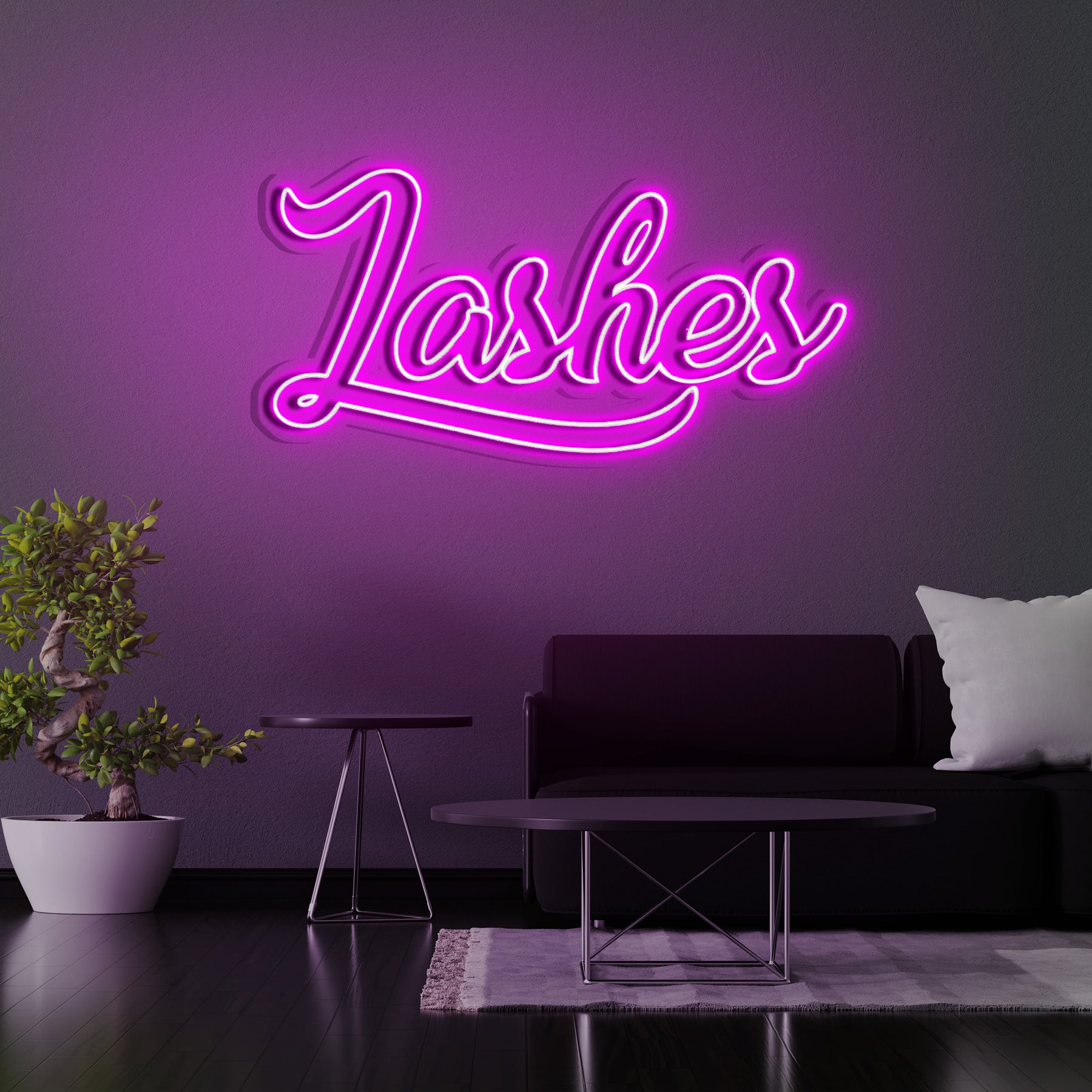  Lash Studio Neon Sign Lashes Room Decor Pink LED Neon