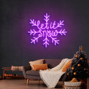 Let It Snow Christmas Neon Sign