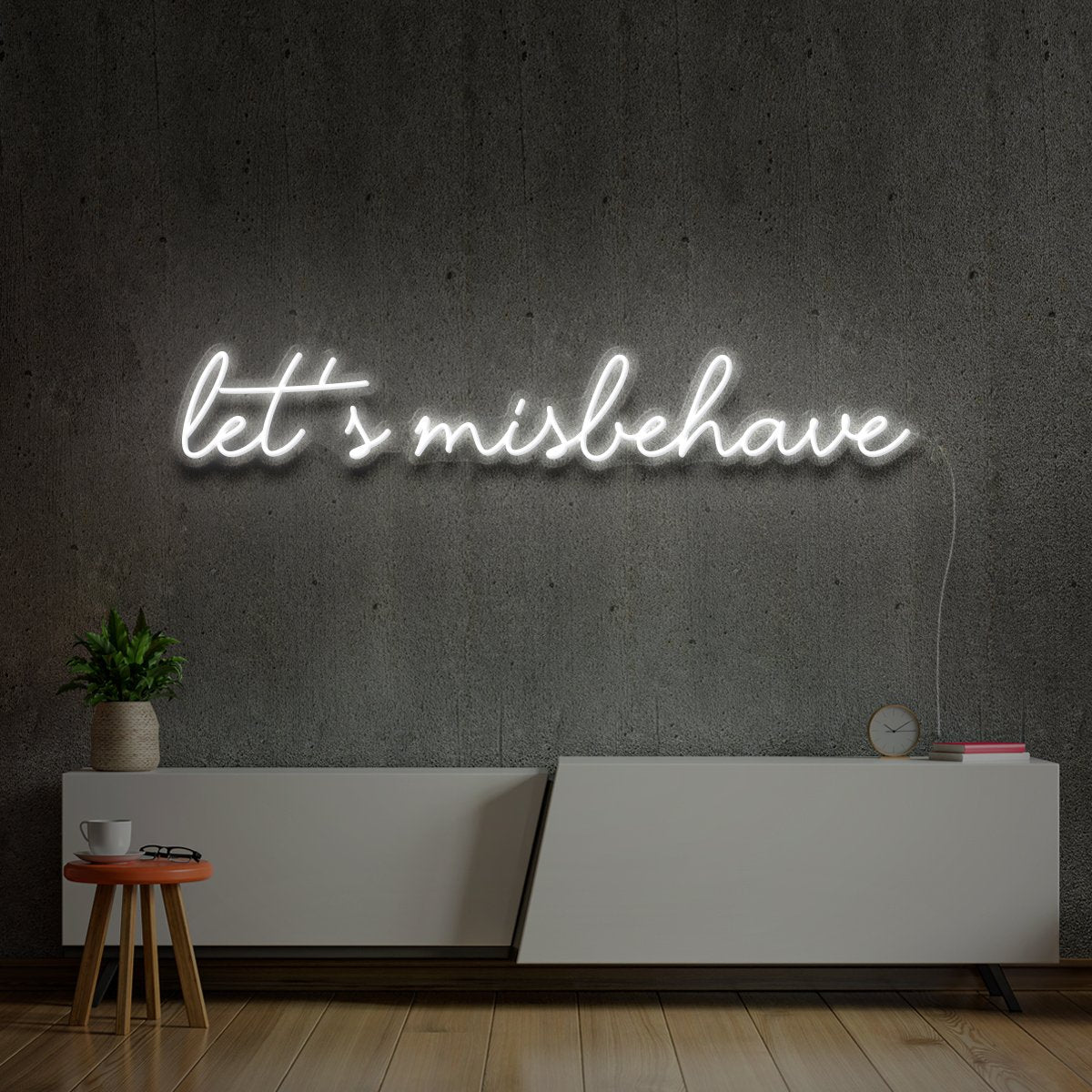 "Let's Misbehave" Neon Sign