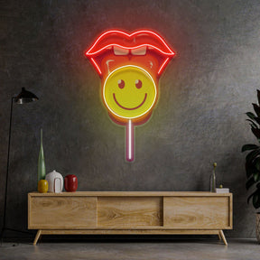 Lip Lolipop LED Neon Sign Light Pop Art