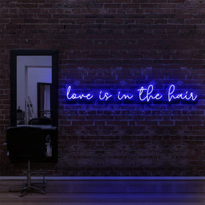 "Love Is In The Hair" Neon Sign for Hair Salons & Barbershops