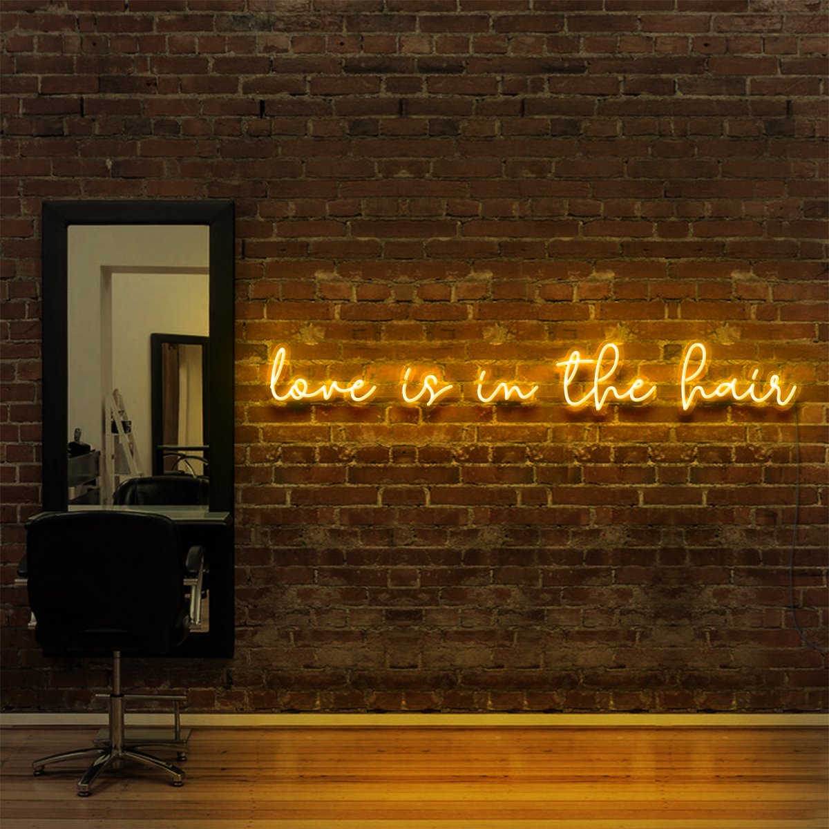 "Love Is In The Hair" Neon Sign for Hair Salons & Barbershops
