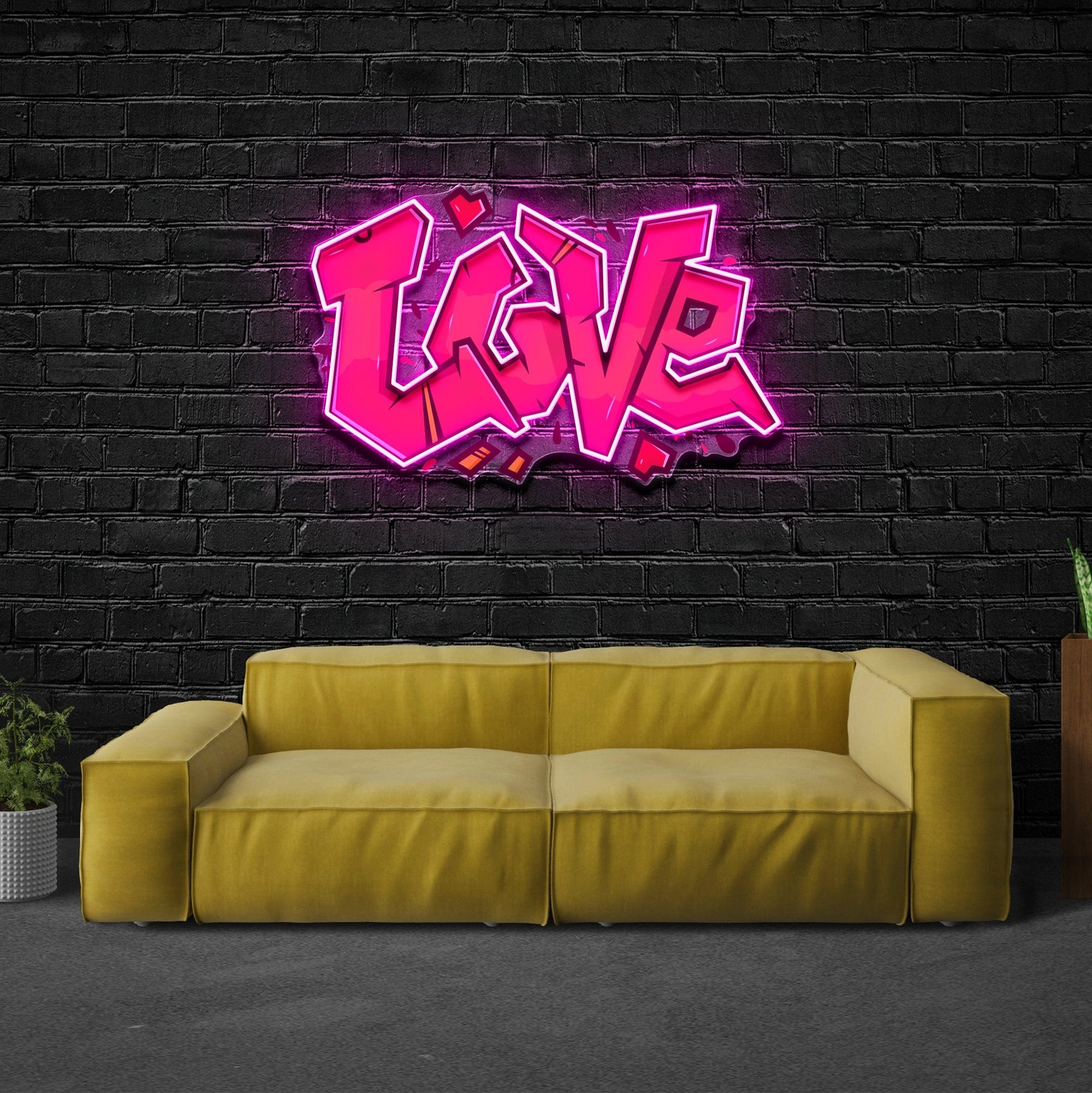 "Love" Neon x Acrylic Artwork