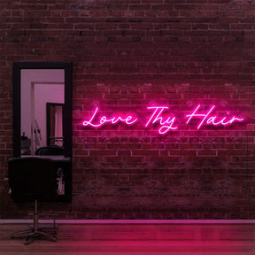 "Love Thy Hair" Neon Sign for Hair Salons & Barbershops