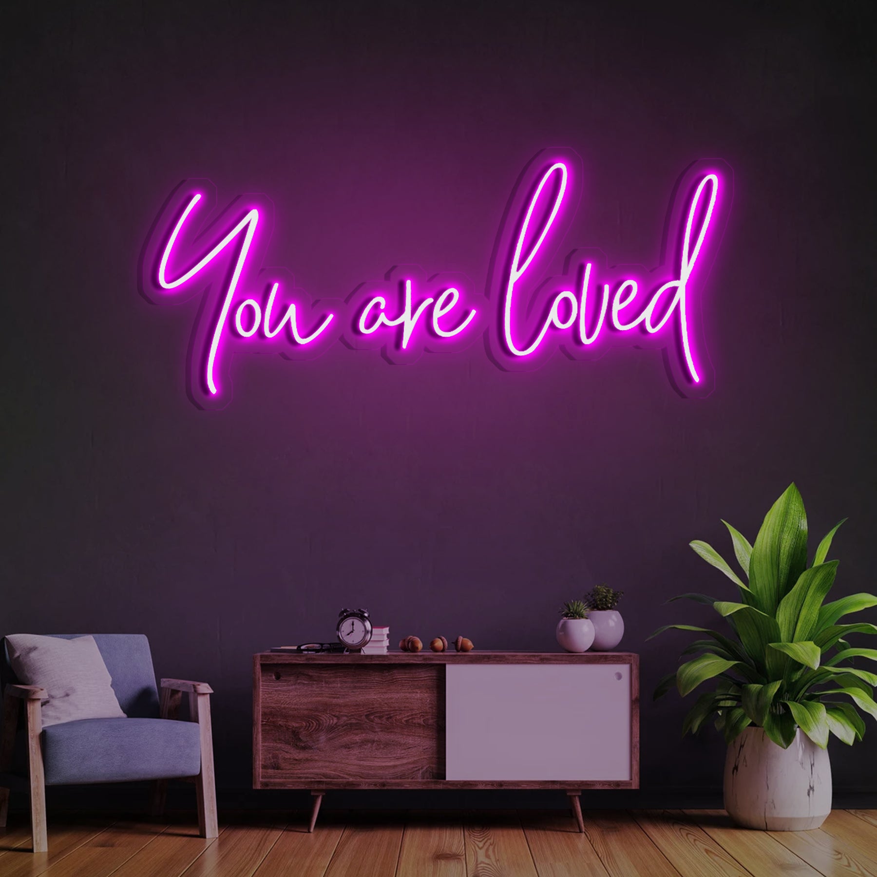 Love yourself more than ever with You Are Loved neon sign